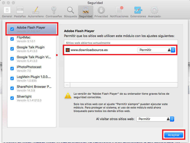 flash player for os x